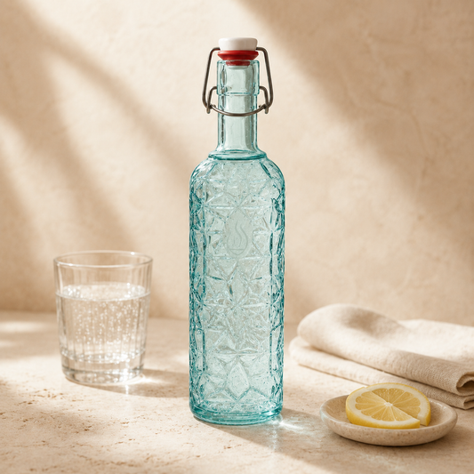 Oriente Glasflasche 1 l (blue & klar)