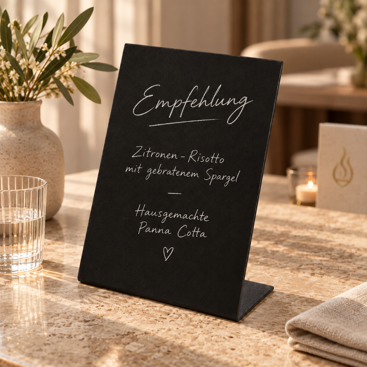 Tisch-Kreidetafeln A7 Schwarz – 3er-Set