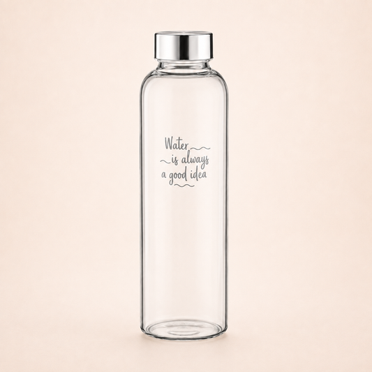 Glasflasche mit Soft-Cover (0,55 Liter)