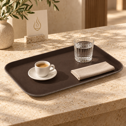 Gastro Serviertablett GN 1/1 Braun 53 × 32,5 cm
