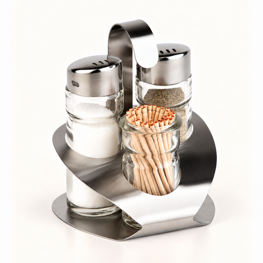 Pro Menage Salz, Pfeffer & Zahnstocher – 3-teilig
