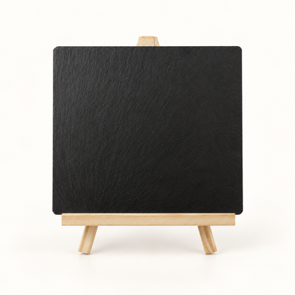 Kreidetafel aus Naturschiefer mit Staffelei 20 × 17,5 cm