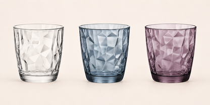 Diamond Wasserglas 30 cl (blue, purple & clean)