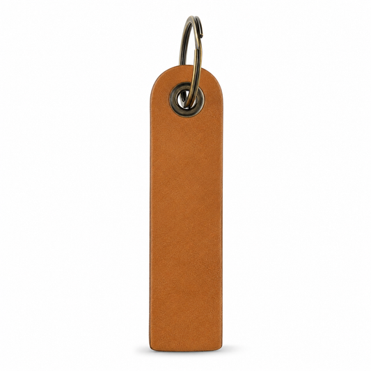 Schlüsselanhänger Leder & Messing mit Gravur