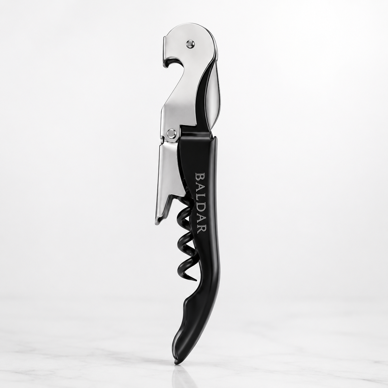 Kellnermesser schwarz mit Gravur