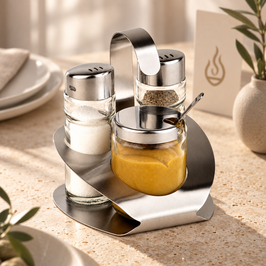 Pro Menage Salz, Pfeffer & Senf – 3-teilig