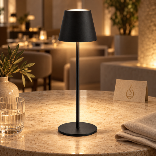 LED Tischlampe Schwarz 38 cm