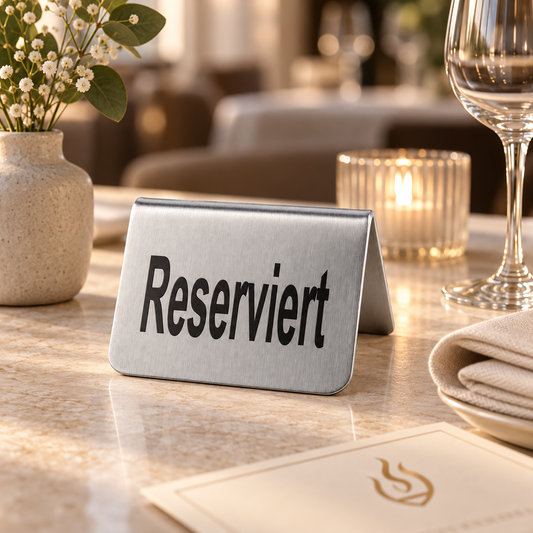 Tischaufsteller „Reserviert“ – 2er-Set