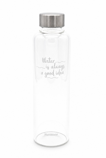 Glasflasche mit Soft-Cover (0,55 Liter)