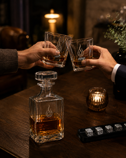 Whisky-Geschenkset in Holzkiste